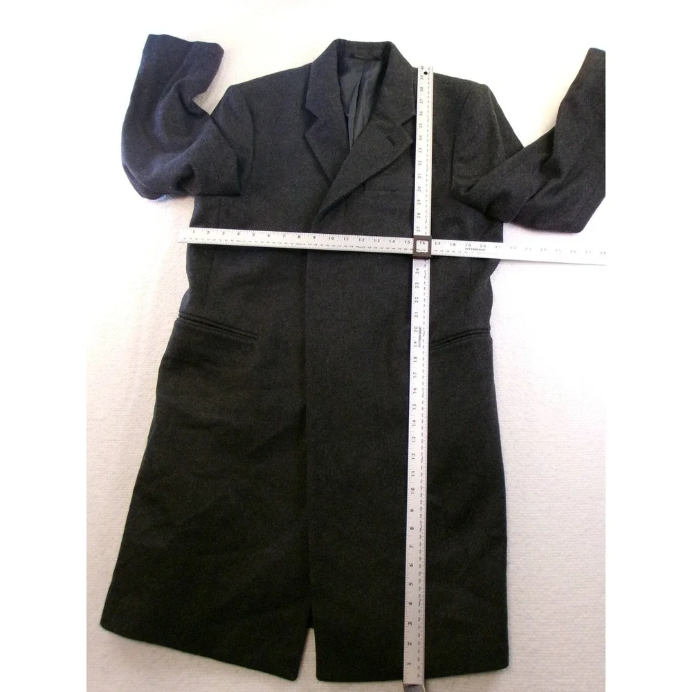 Banana‎ Republic Wool Overcoat Mens Size M Charcoal Gray Car Coat